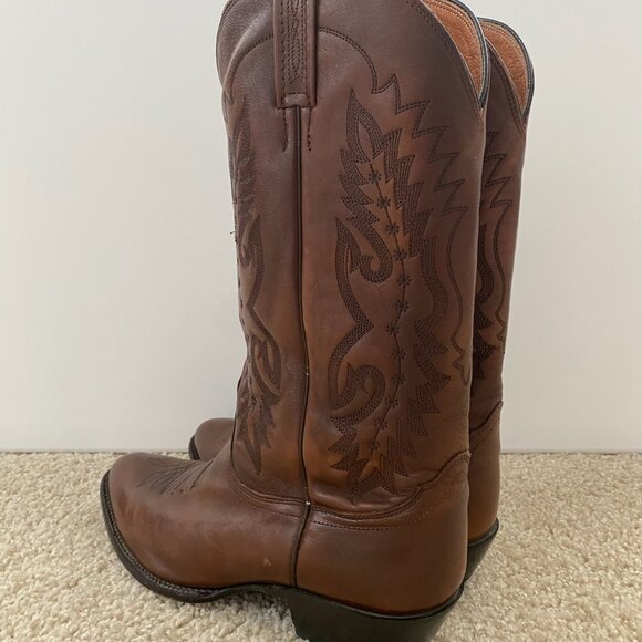 Men\'s NOCONA Brown Leather 8 EE Western Cowboy Dress Boot Point Toe main image 14